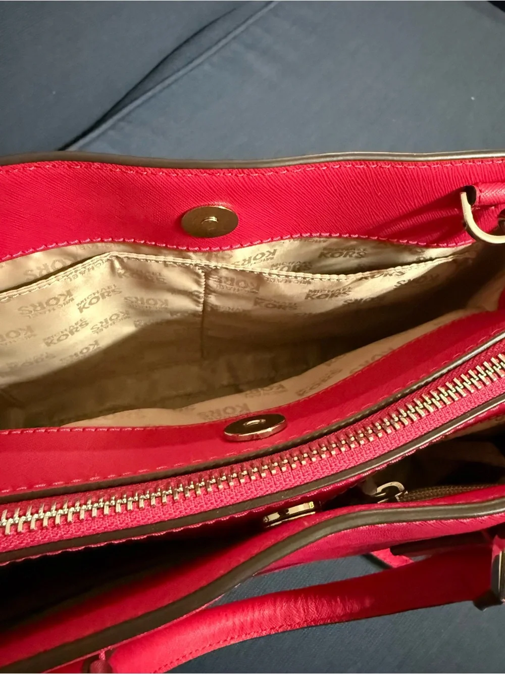 Michael Kors Camille Medium Satchel Ultra Pink Saffiano Leather NWT
